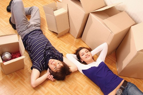 Local student removals planning in Pinner with labeled boxes